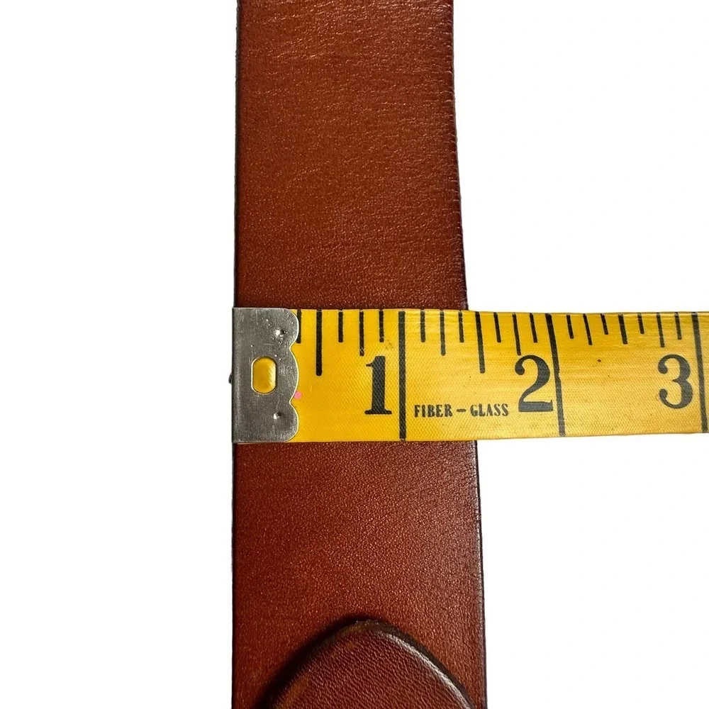 TONLY‎ MONDERS Belt Men’s sz. 35.5” Brown Leather. In good pre-owned condition